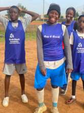 Delight(middle), after a training session