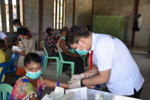 Mobile clinic in remote burmese village