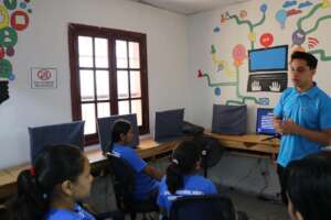 Youth leader Javier teaching a level 2 class