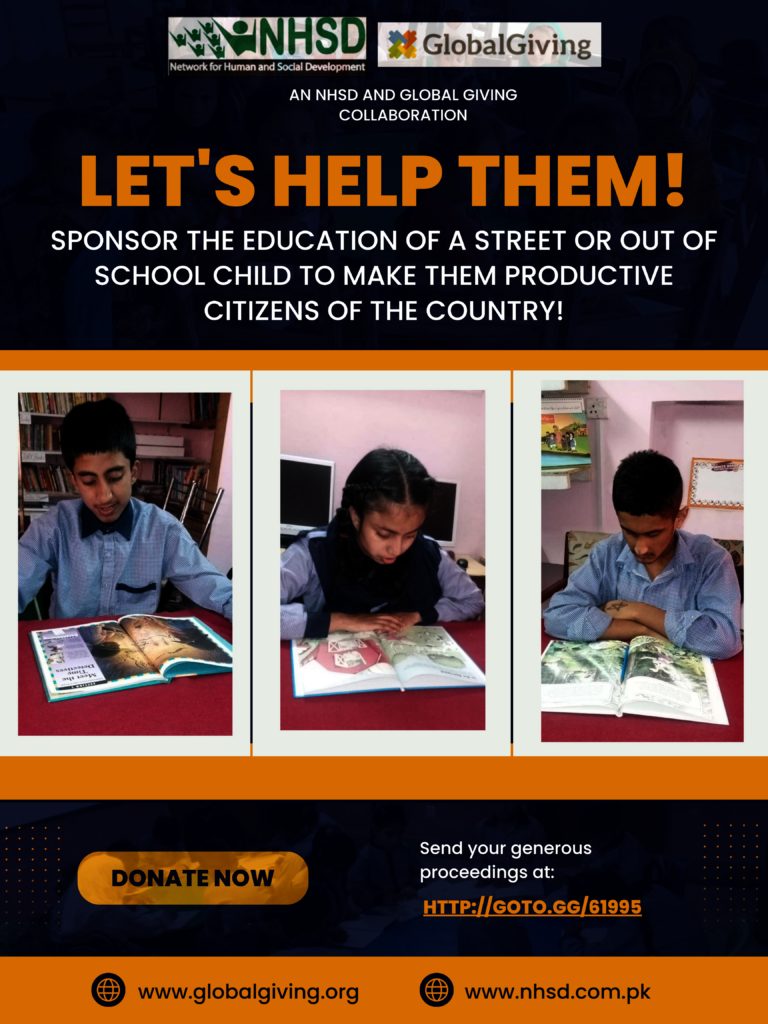 Help us Educate Street Children in Pakistan