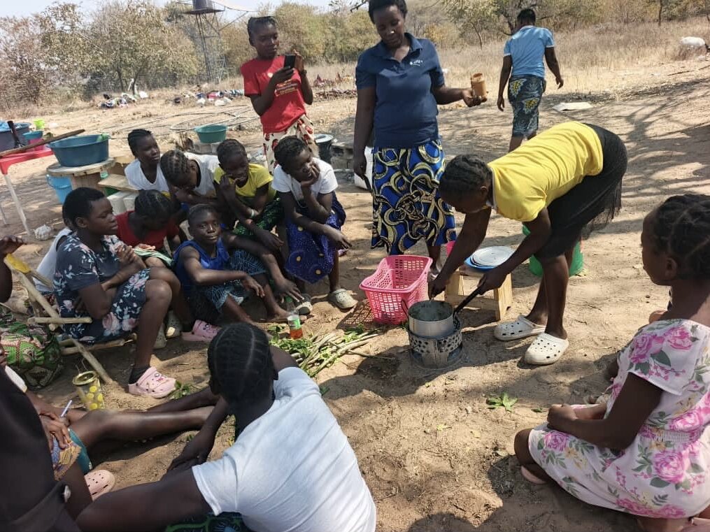 Chaya workshop at the centre for 24 girls