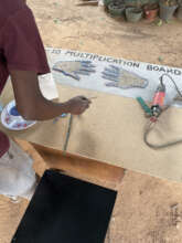 Making visual learning aids in our workshop