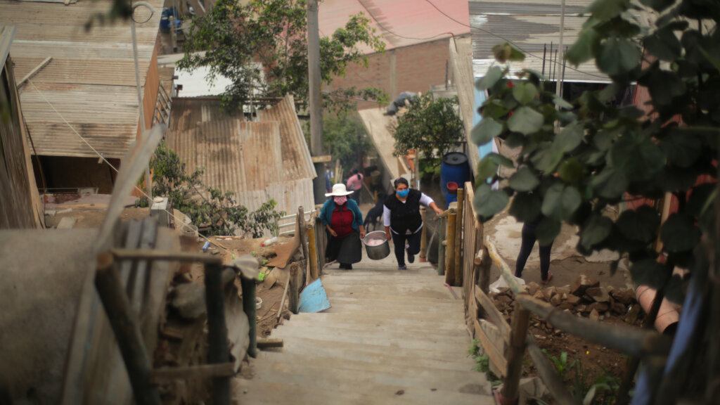 Community-led soup kitchens in emergency
