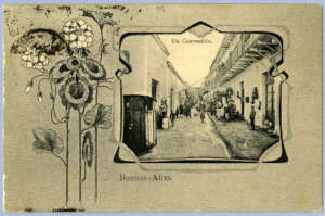 Vintage postcard "Un Conventillo"