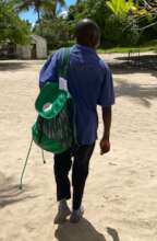 Sr. Inacio Delivering a School Access Kit