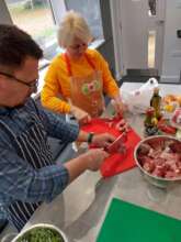 Cooking a Georgian meal