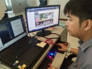 apprentice working on client website