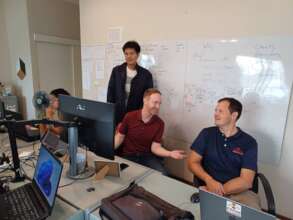 meeting with client about web app