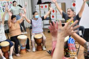 African drumming session with Fablan Samory Toure
