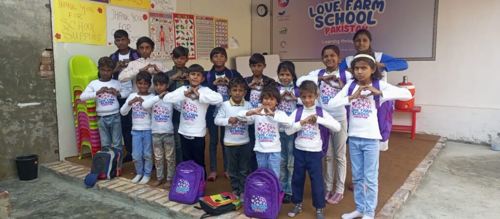 School supplies for underprivileged children