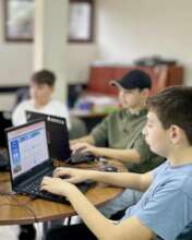 Photos from student programming lessons