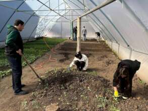 Classroom session in the greenhouse