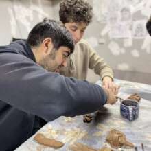 Students create items from clay