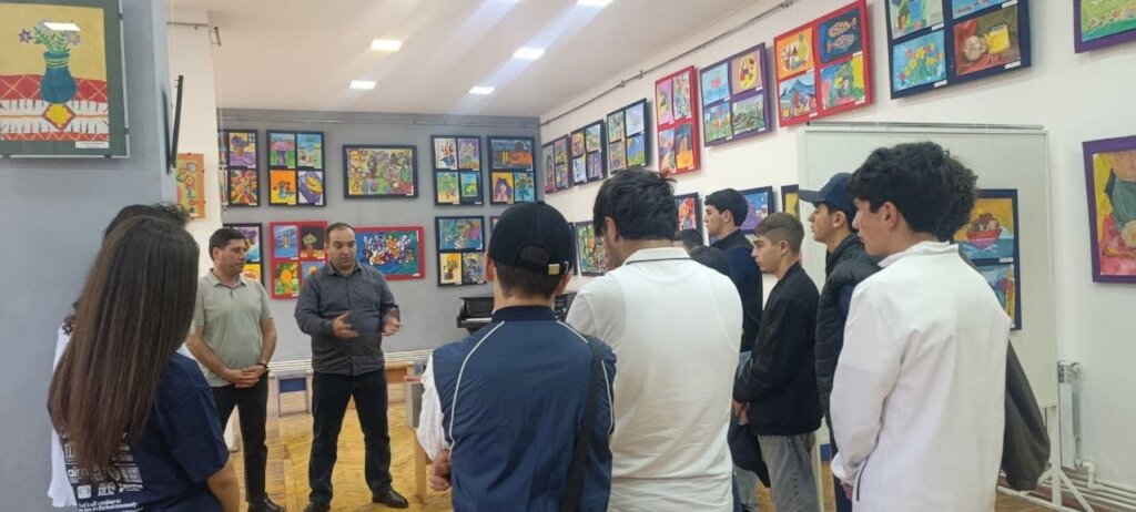 Students visiting the H. Igityan Center