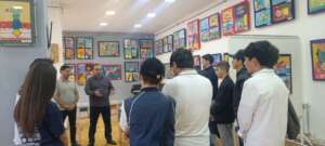 Students visiting the H. Igityan Center