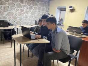 Students take programming classes