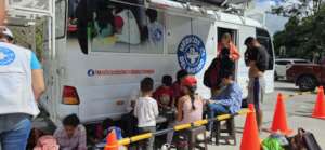 WRKING WITH CHILDREN IN OUR MOBILE UNIT