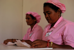 Women manufacturing Asani Sanitary Pads