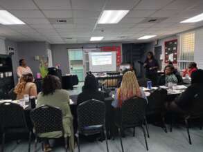 Jennifer sharing at Jack Hayward High School