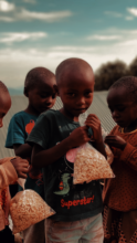 SHARING SNACKS WITH ORPHANS