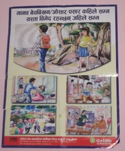 Poster about domestic violence on the office wall