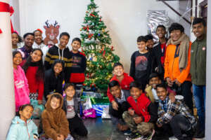 There are always a lot of presents under the tree!