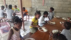 Enjoying an Easter meal