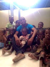 The kids with one of their care-takers