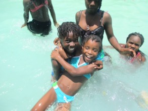 Swimming provides a cooling break from the heat