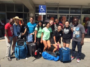 This group of visitors rented the orphanage's bus