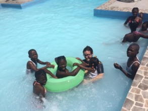 Swimming with Cori from the US Embassy