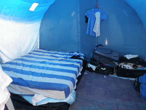 The Tent where the Kids Lived after the Earthquake