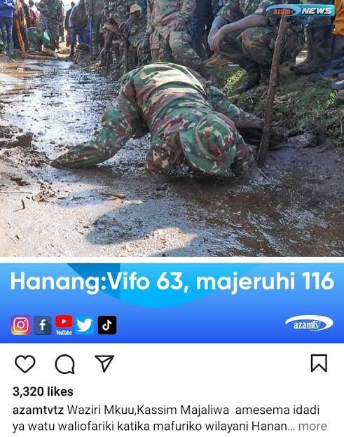URGENT HELP FOR HANANG PEOPLE IN TANZANIA.