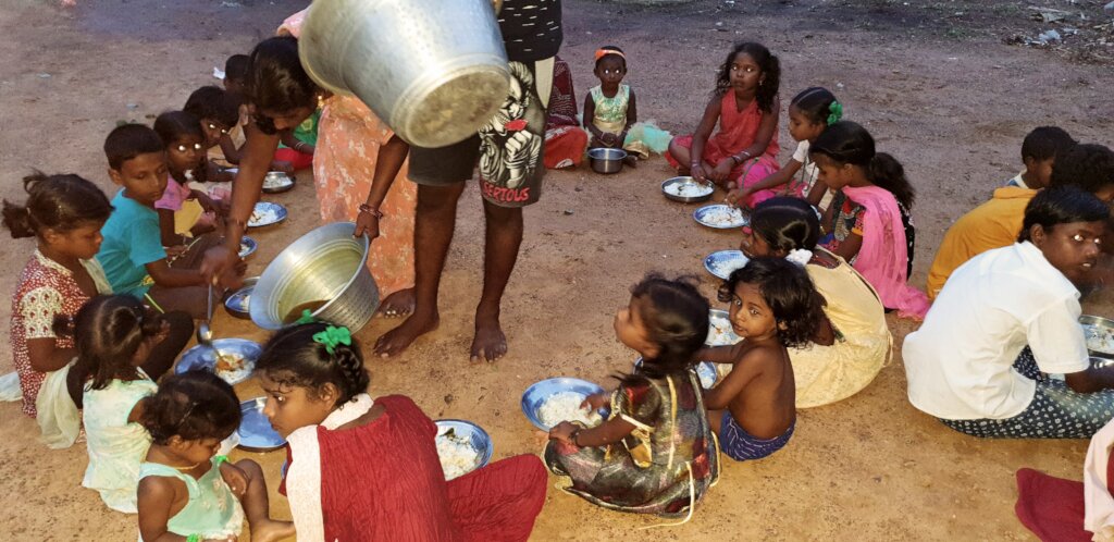Provide meals to 240 poor tribal children