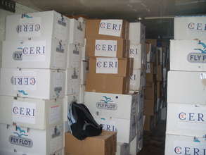 Truck load of winter boots
