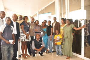 Participants at the new National Archives