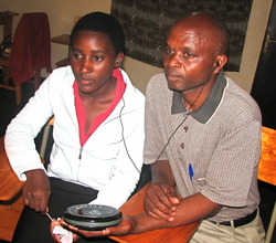 Listening to the storytelling session, right after
