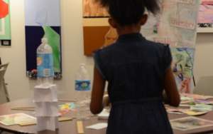Kindergarteners practice design engineering
