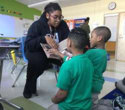 Jay Banks and class read Crossing Bok Chitto