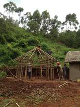A hut under construction