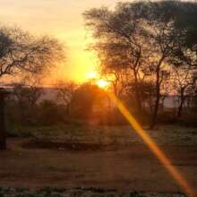 Beautiful sunset in the communities we work