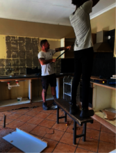 During the kitchen renovation