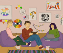 Illustration of Pink's community center