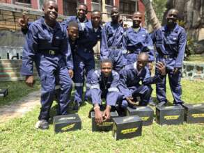A Youth Association receiving their safety gear
