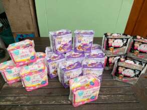 Some of the sanitary pads bought weekly!