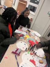 At the Club doing arts and crafts