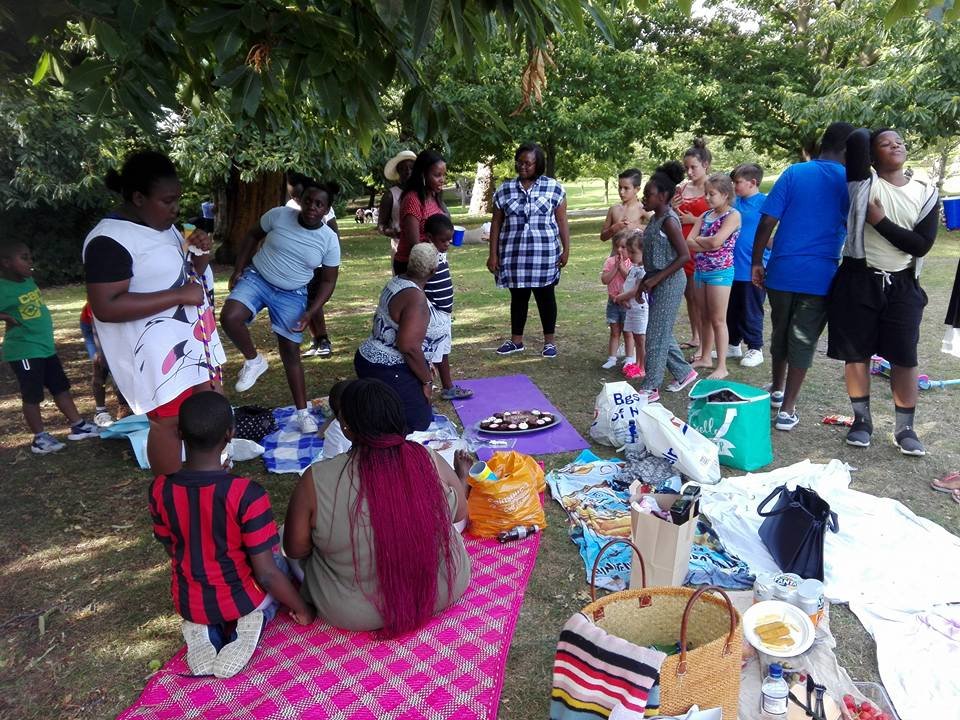 Group Picnic day out in a local park