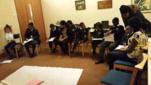 Children learning at circle time