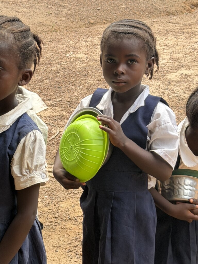 Students waiting for meal