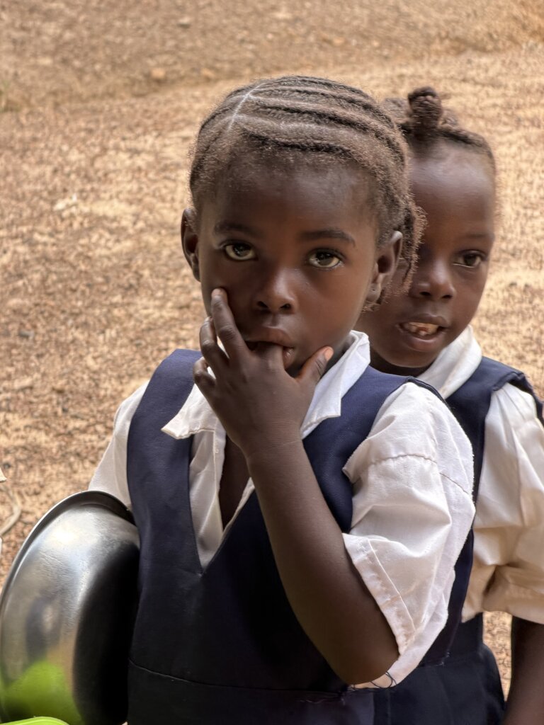 Students waiting for meal